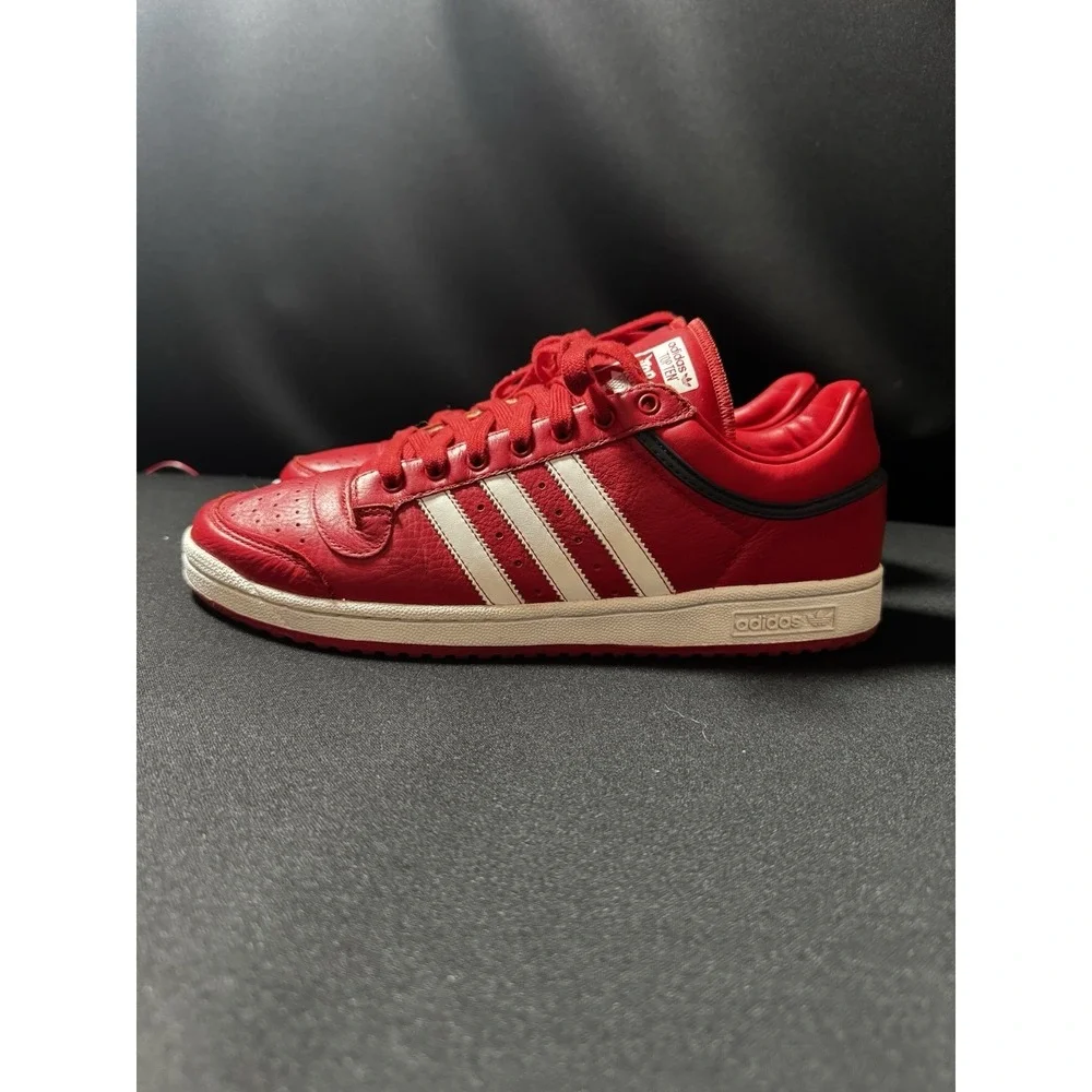 adidas Originals Top Ten Low FY2893 Red White Leather Sneakers Men's Size 12